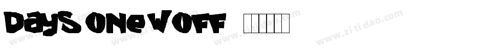 Days One.woff2字体转换
